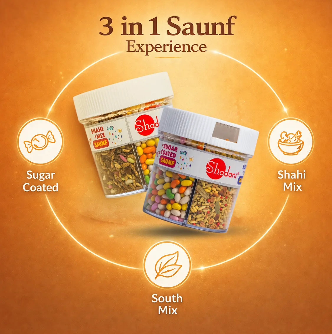 Shadani 3 in 1 Saunf (95g)