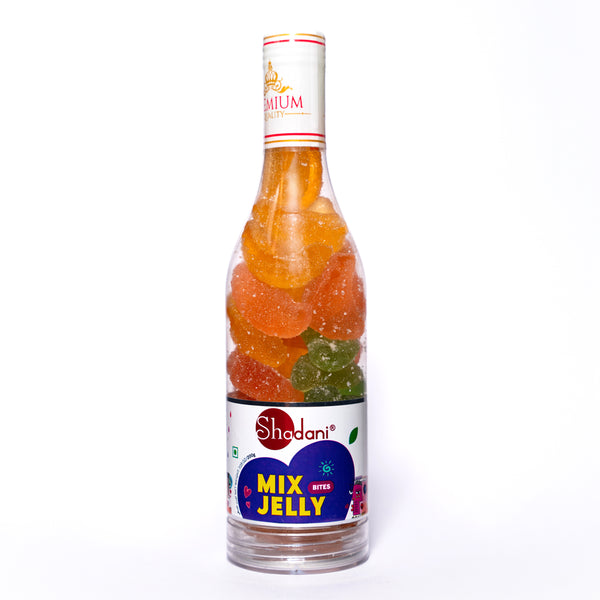 Bottle of Shodani Mix Jelly on a white background