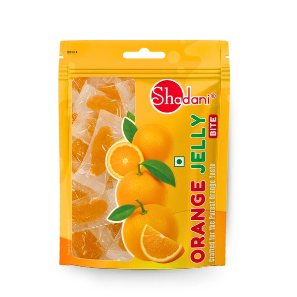 Shadani Orange Jelly package on a white background