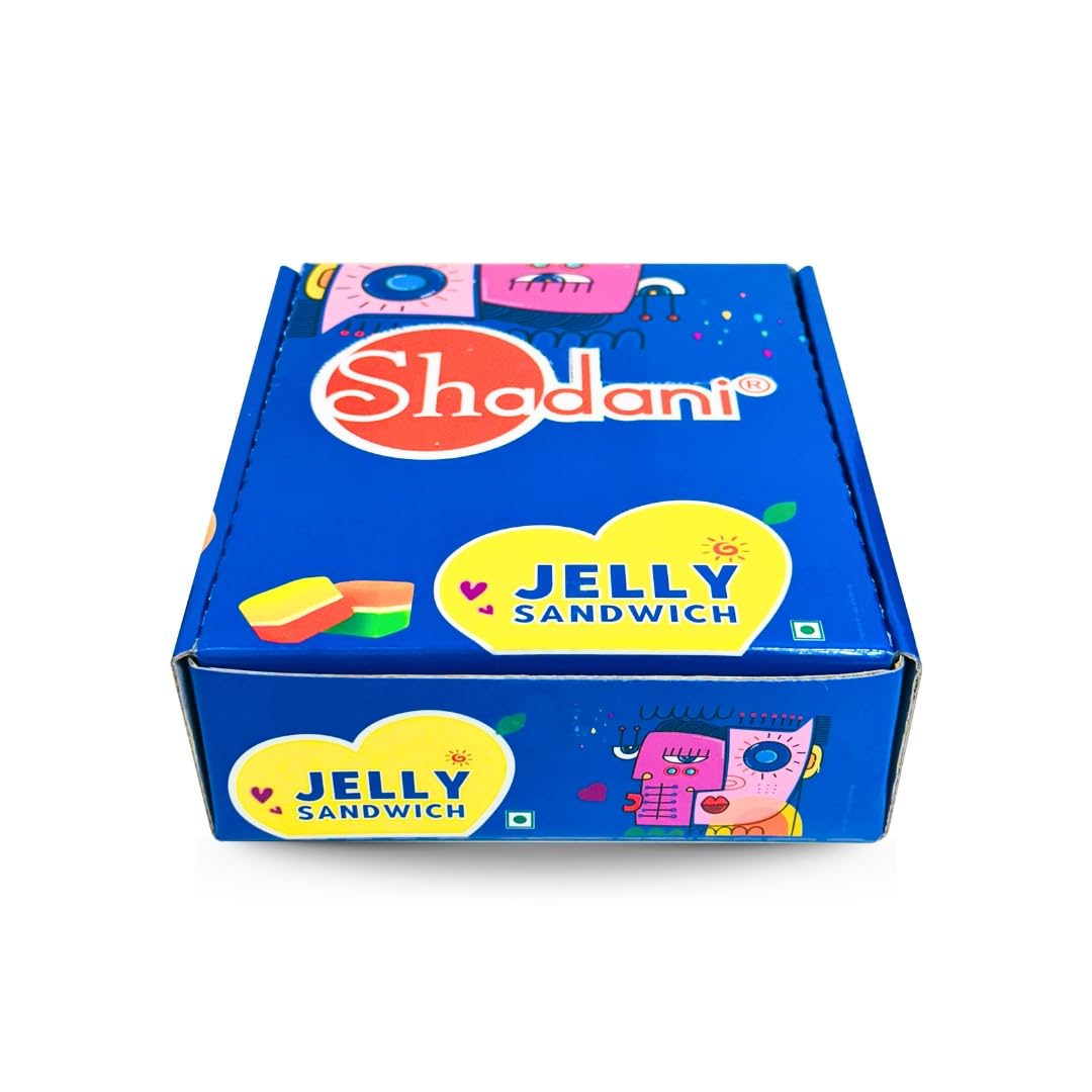 Box of Shadani Jelly Sandwiches on a white background