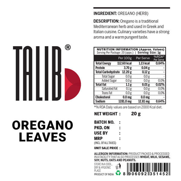 Talib Oregano (20g)