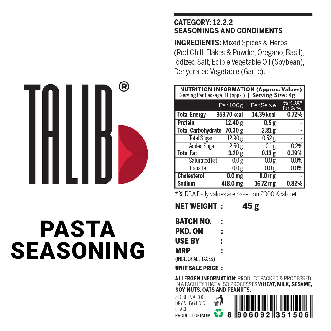 Talib Pasta Seasoning